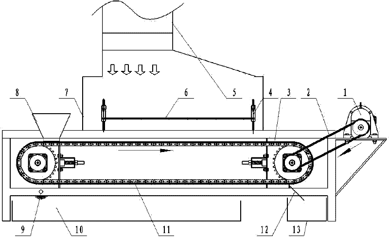 Static wind power type foreign fiber separation device