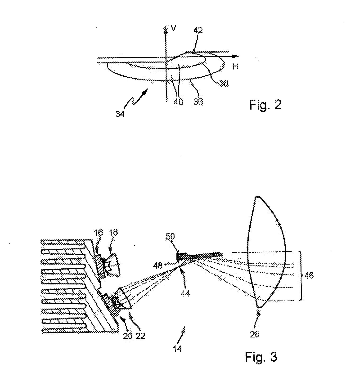 Motor vehicle headlamp having a multi-function projection module