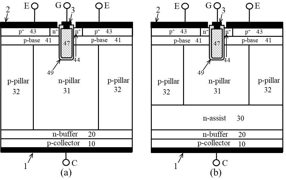 Trench gate super-junction IGBT containing high-resistance p-top region