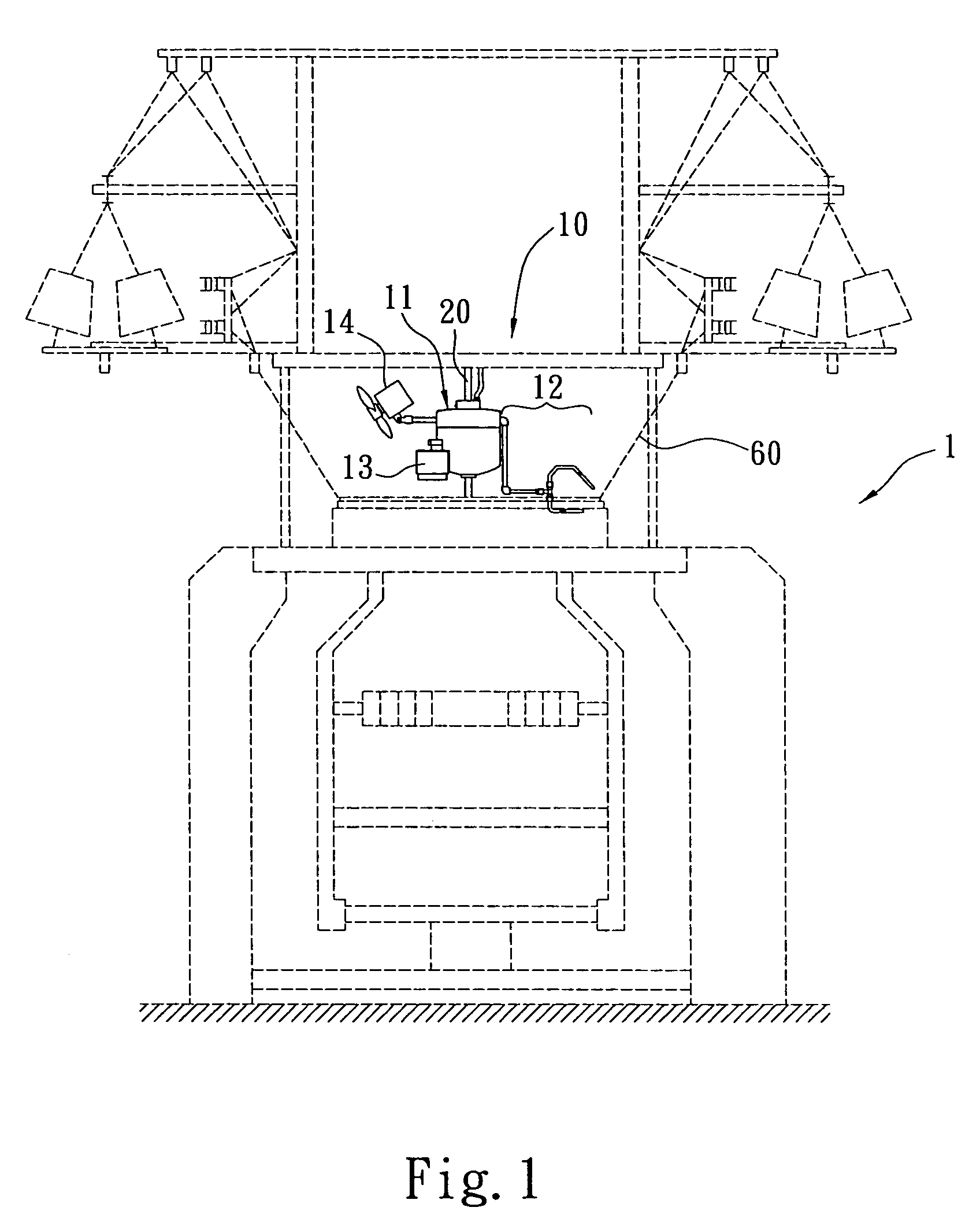 Fiber blowing and heat dissipating system of single-sided circular knitting machine