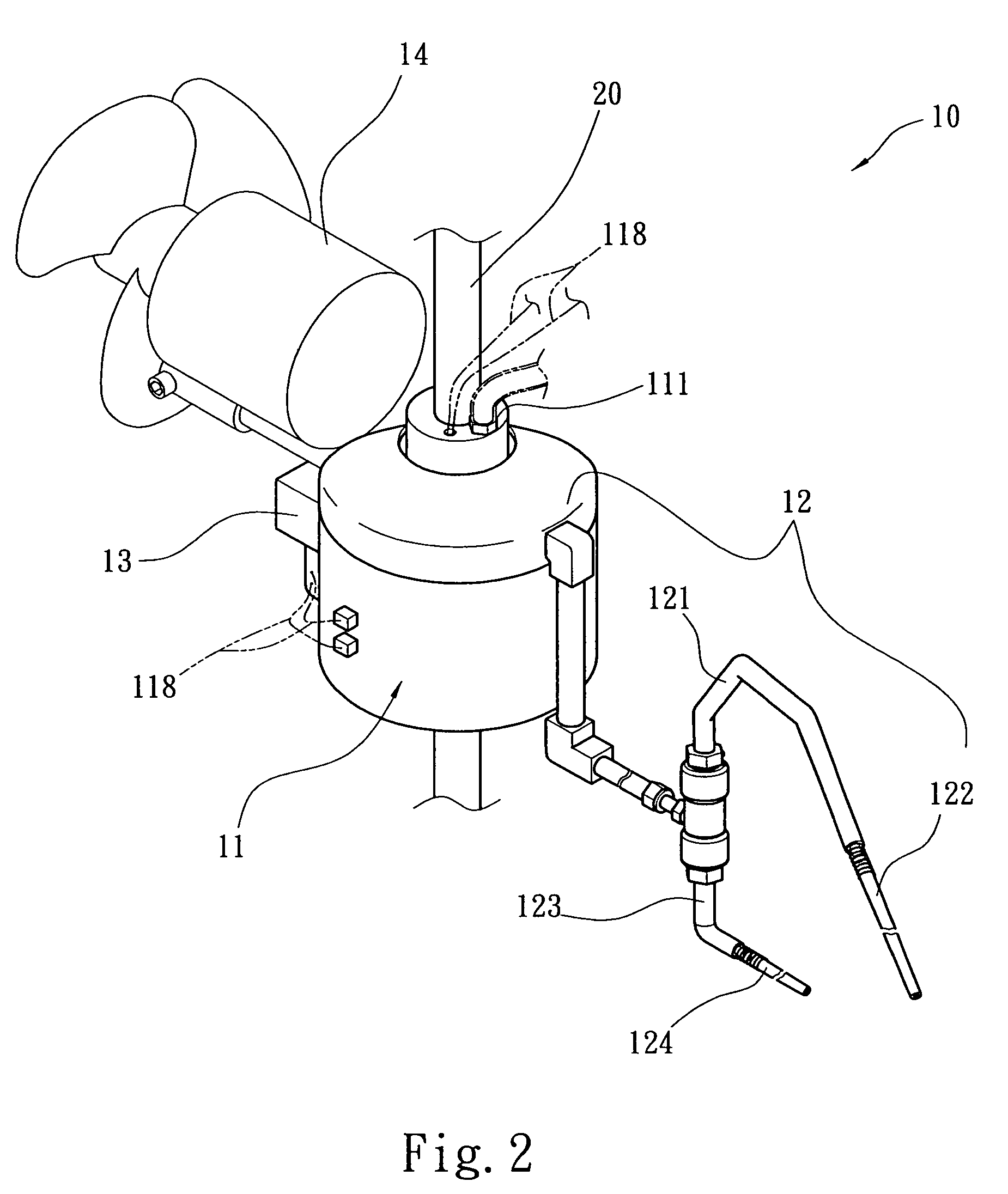 Fiber blowing and heat dissipating system of single-sided circular knitting machine