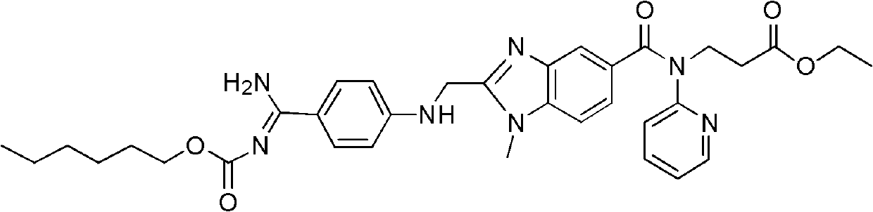 Dabigatran etexilate malate, and preparation method and application thereof