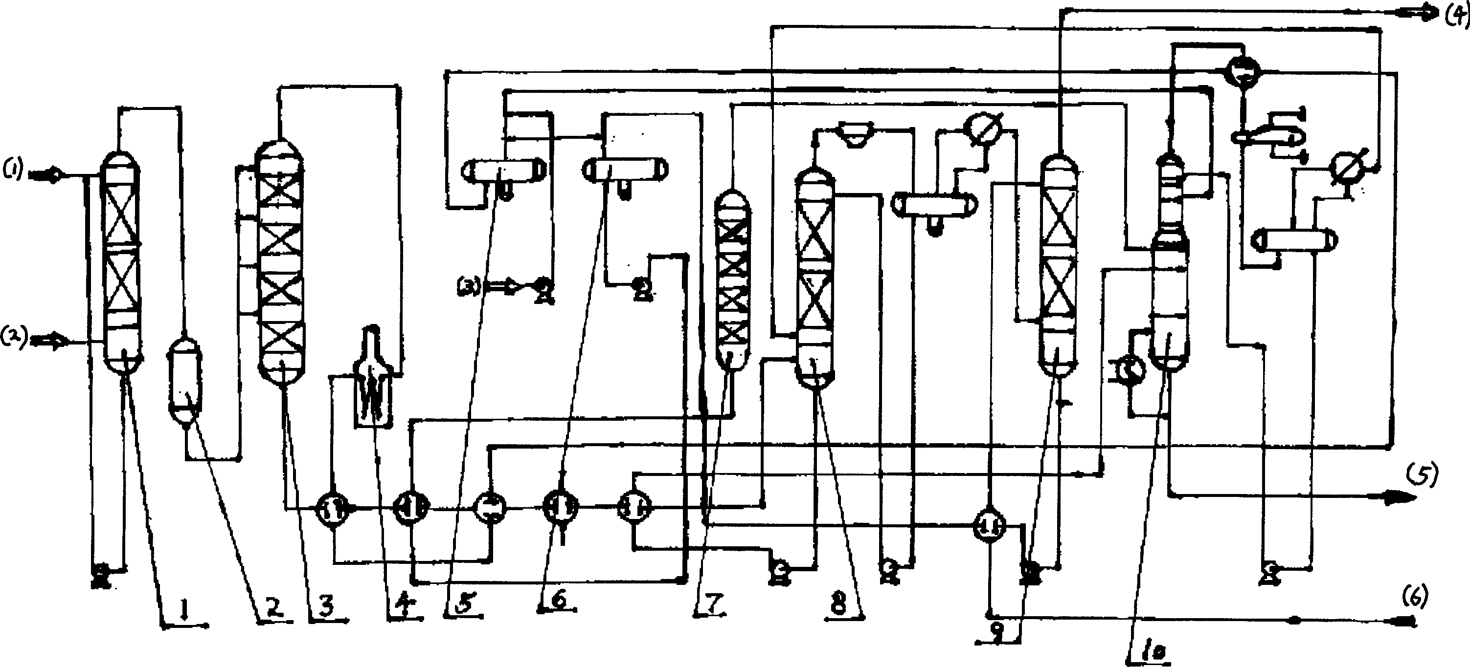 Technological process for catalyzing dry gas to prepare ethylbenzene