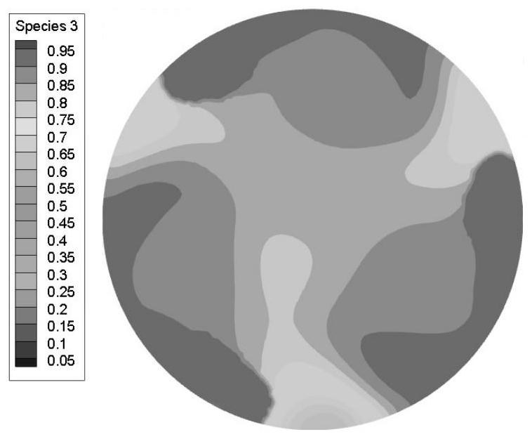 A swirling air inlet porous medium burner for microthermophotoelectricity