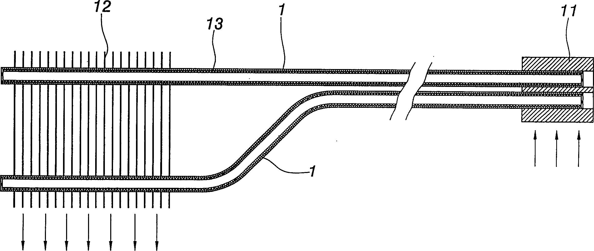 Heat exchange assembly for looped heat pipe