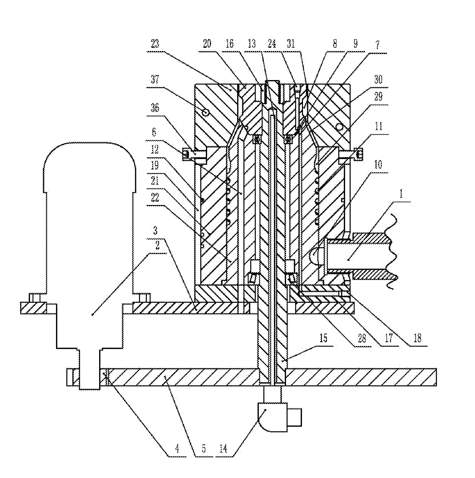 Rotary die head of film blowing machine for starch biodegradable material