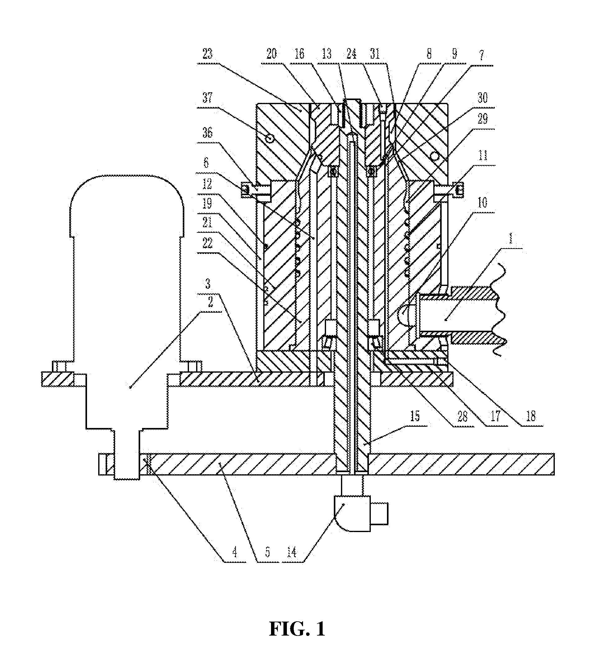 Rotary die head of film blowing machine for starch biodegradable material