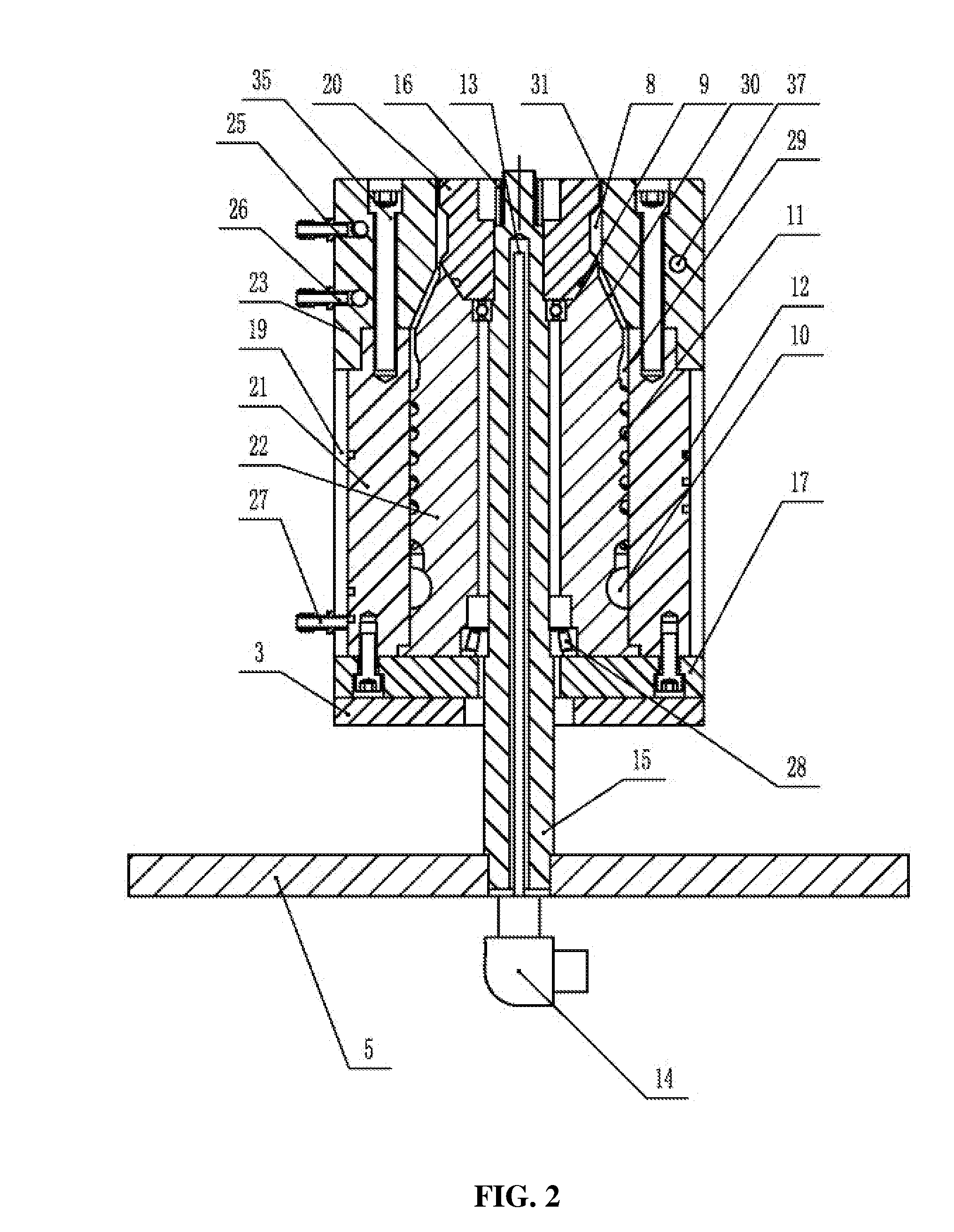 Rotary die head of film blowing machine for starch biodegradable material