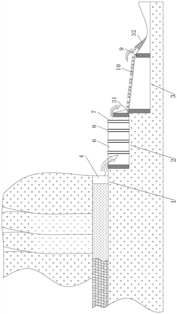 Goaf acid wastewater treatment structure and method