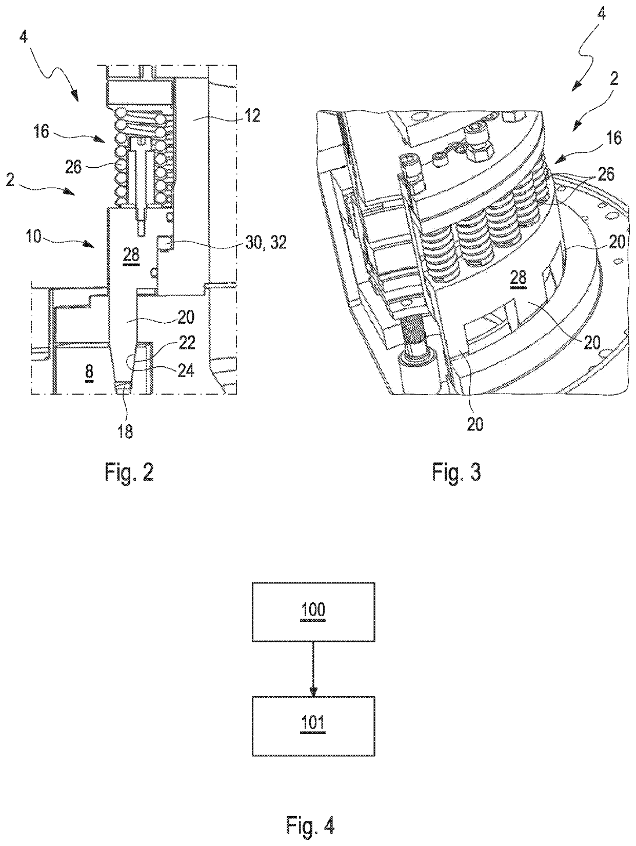 Securing device and method for operating a securing device