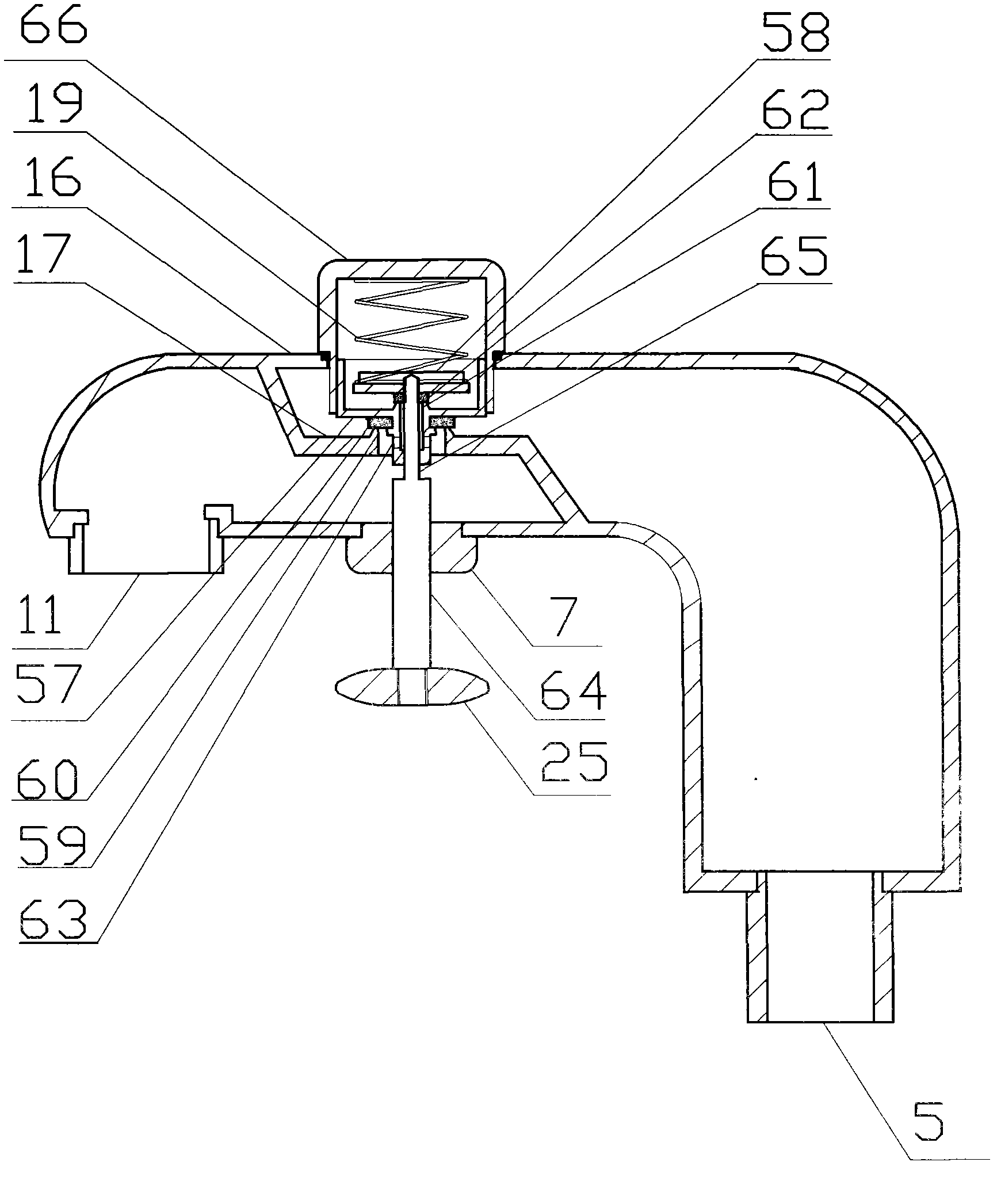 Automatic water-saving tap