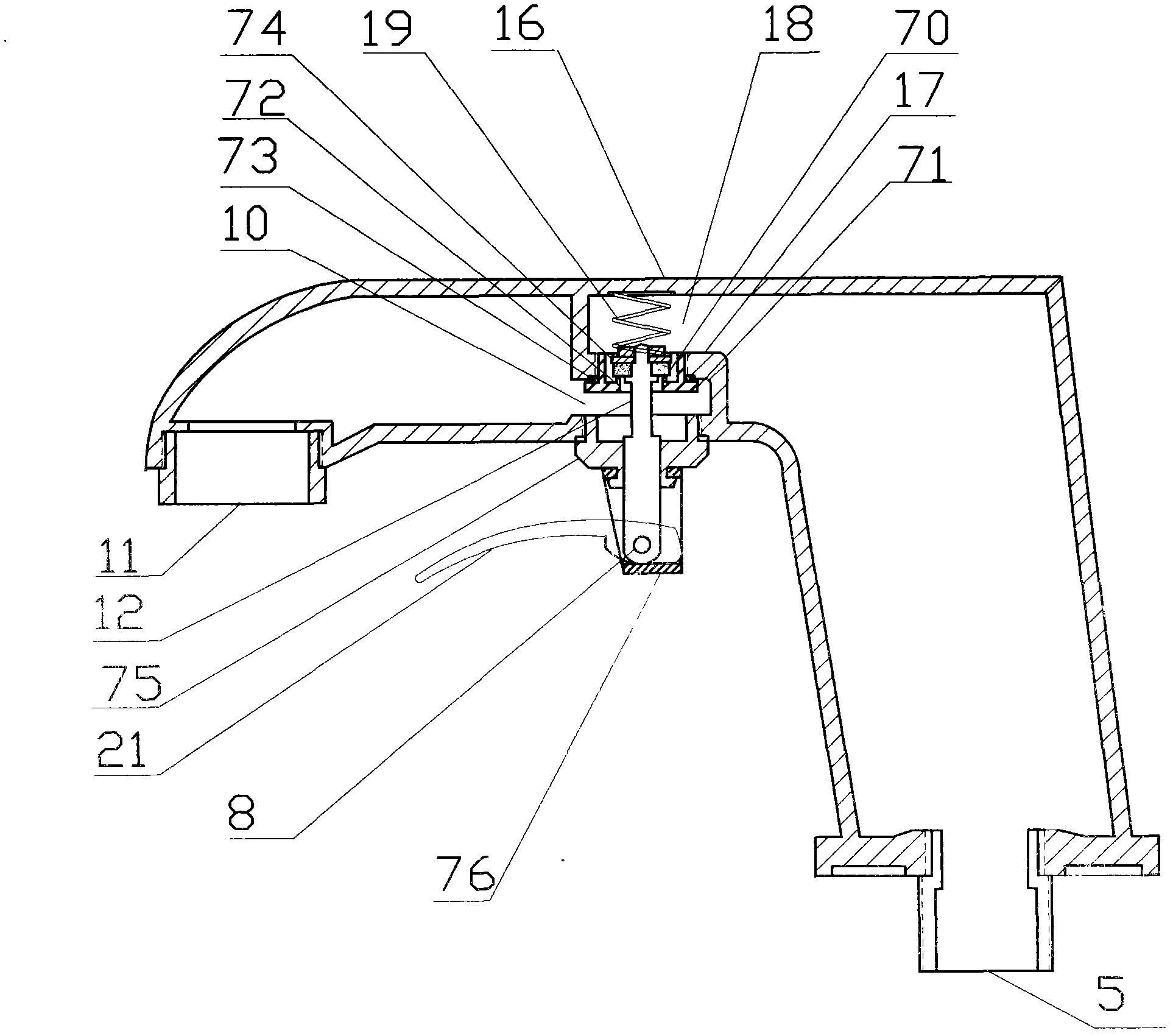 Automatic water-saving tap