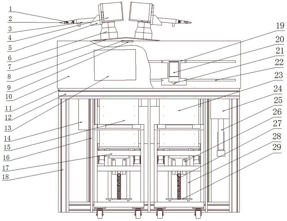 Dual-beam laser selective melting and moulding equipment with exchangeable powder cylinder