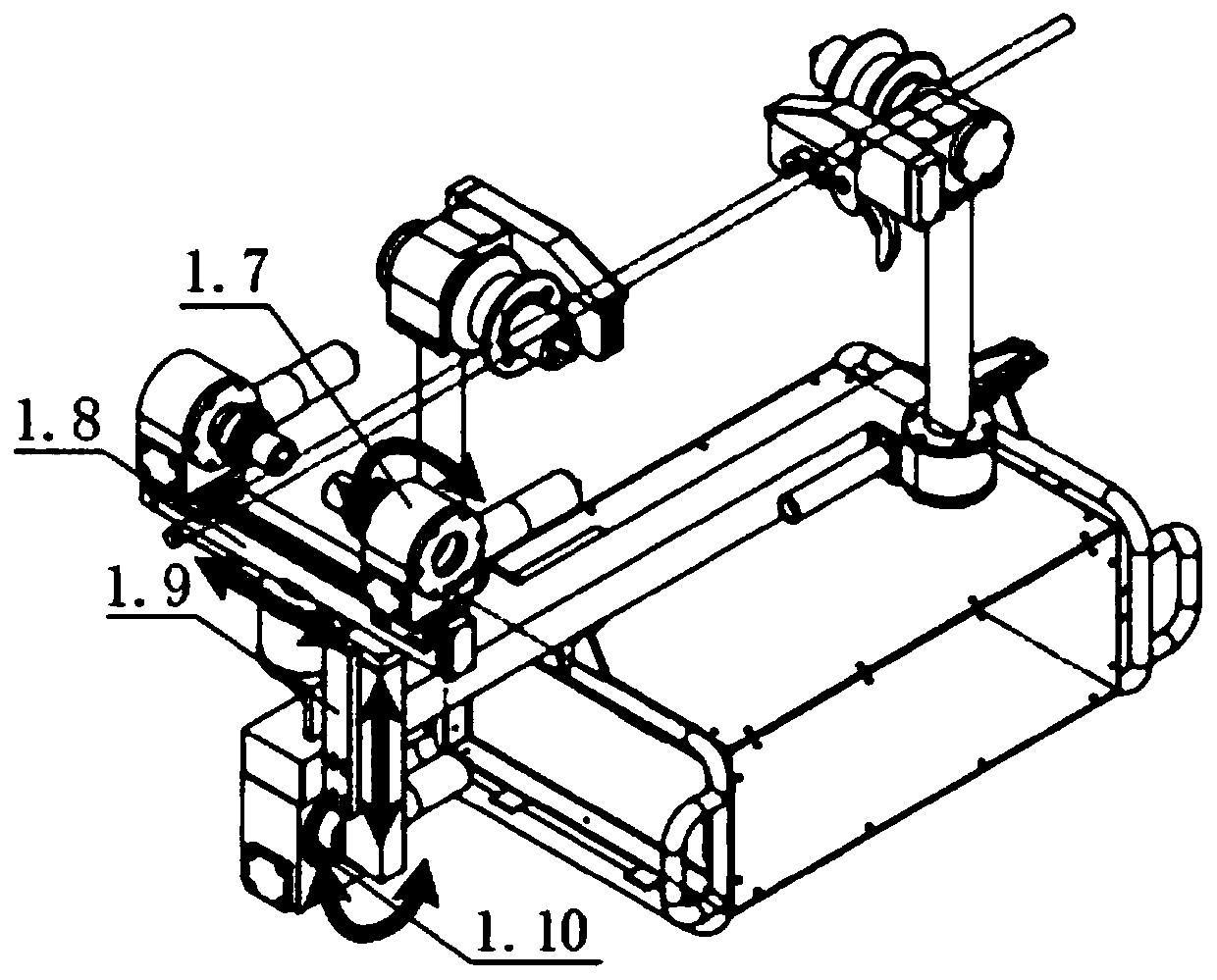 Bolt centering control method for power transmission line bolt fastening robot