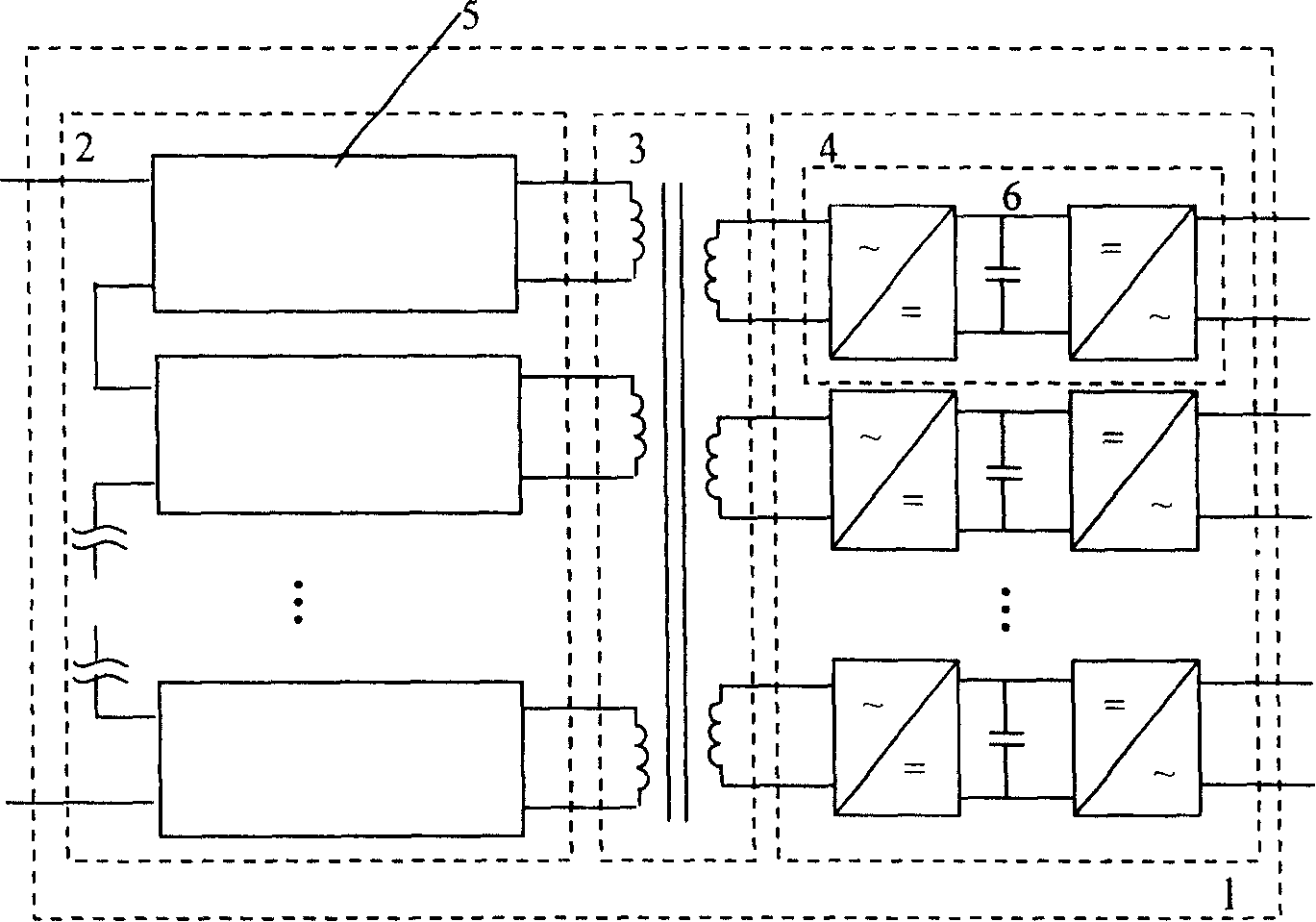 Self-balanced electronic power transformer