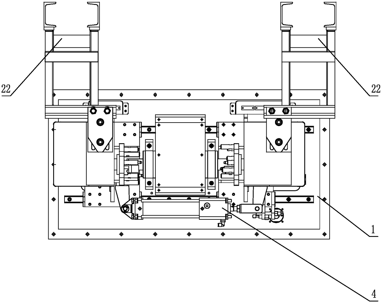 Multi-machine compatible side-mounted clamping and turnover mechanism