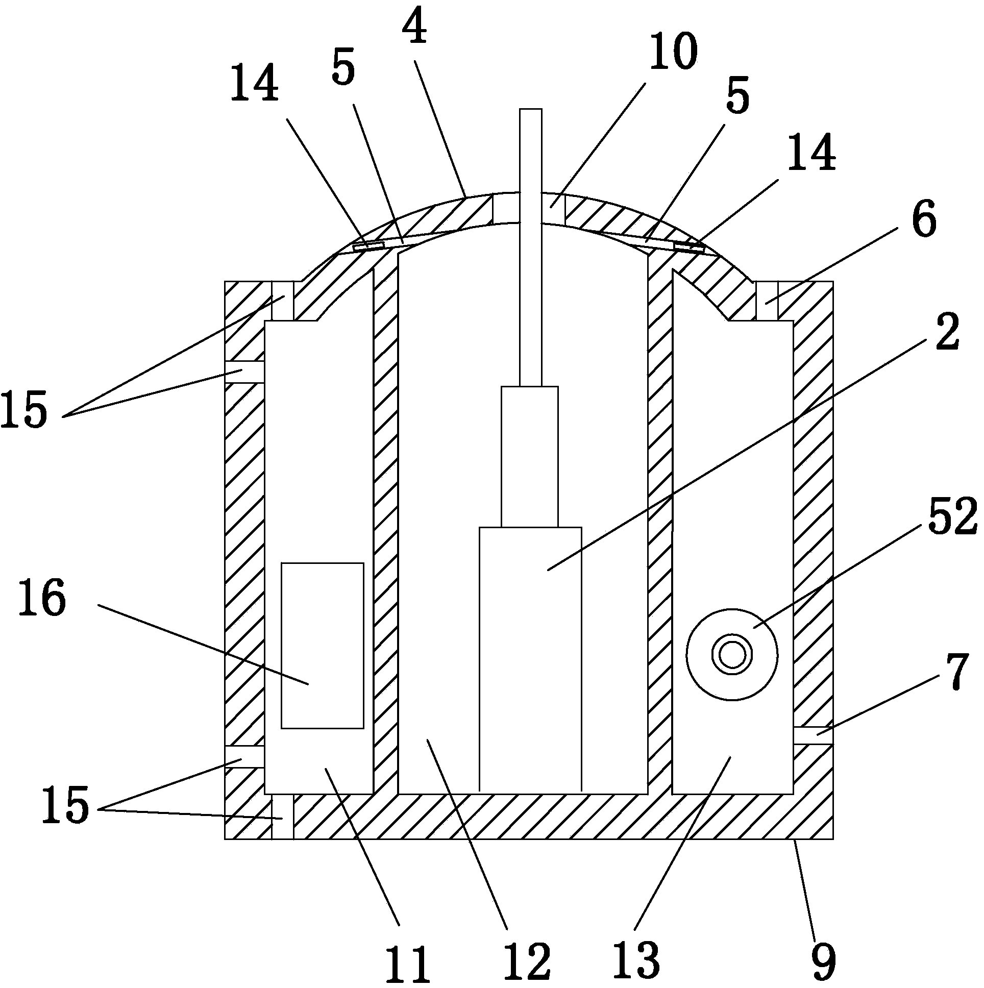 Embedded optical cable splice box prevented from being submersed by water