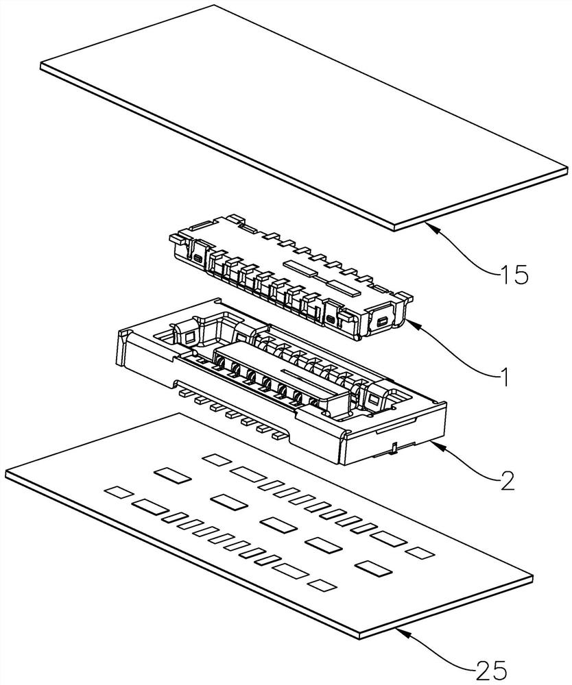 Multipolar substrate electric connector