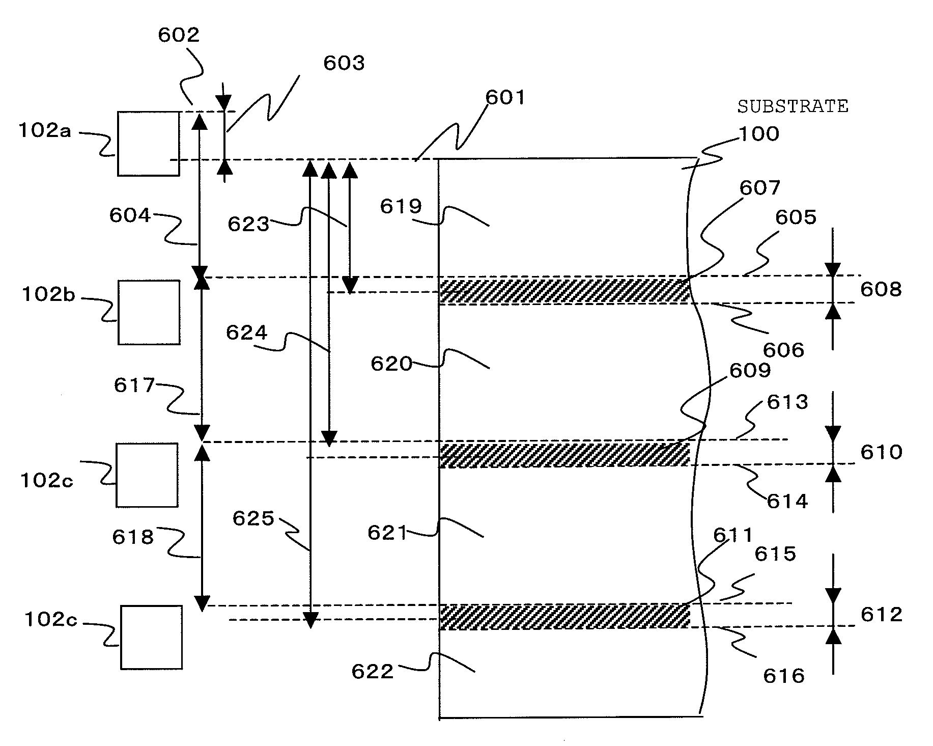 Liquid Crystal Display Device with Evaluation Patterns Disposed Thereon, and Method for Manufacturing the Same