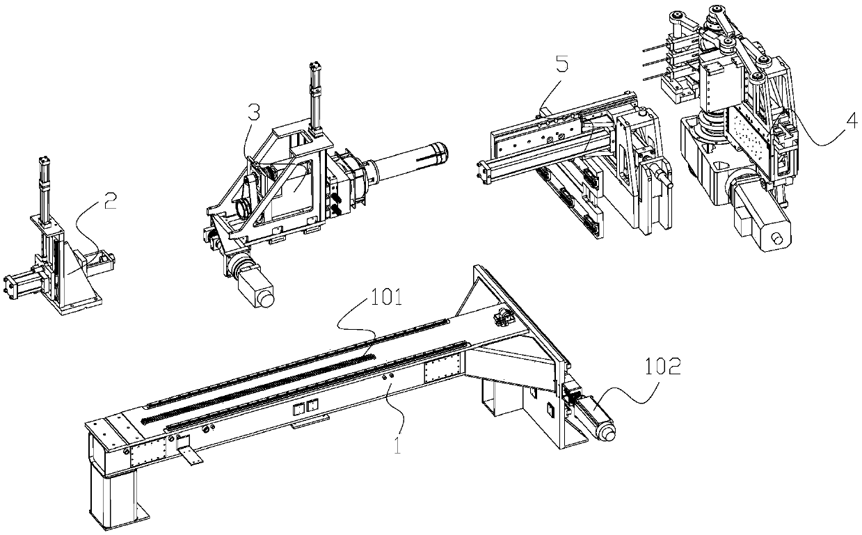 Workpiece bending mechanism and method and pipe bending device