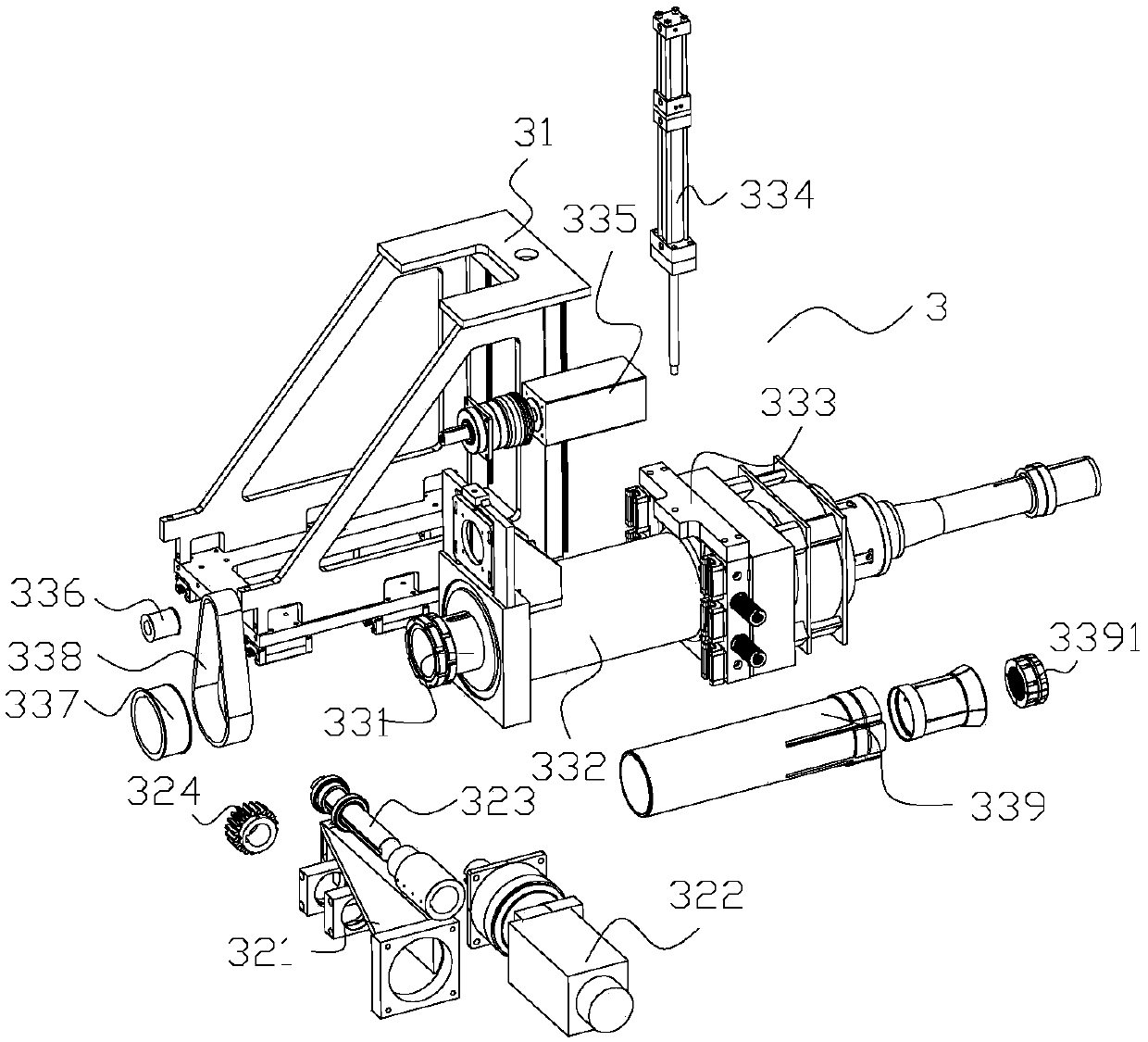 Workpiece bending mechanism and method and pipe bending device