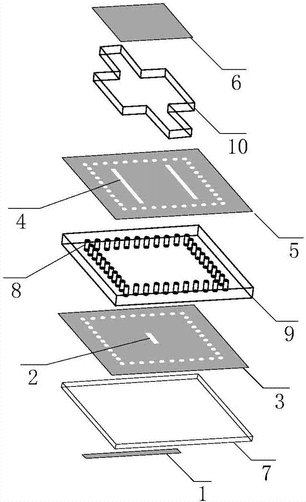 Multilayer structure filtering antenna and microwave communication system