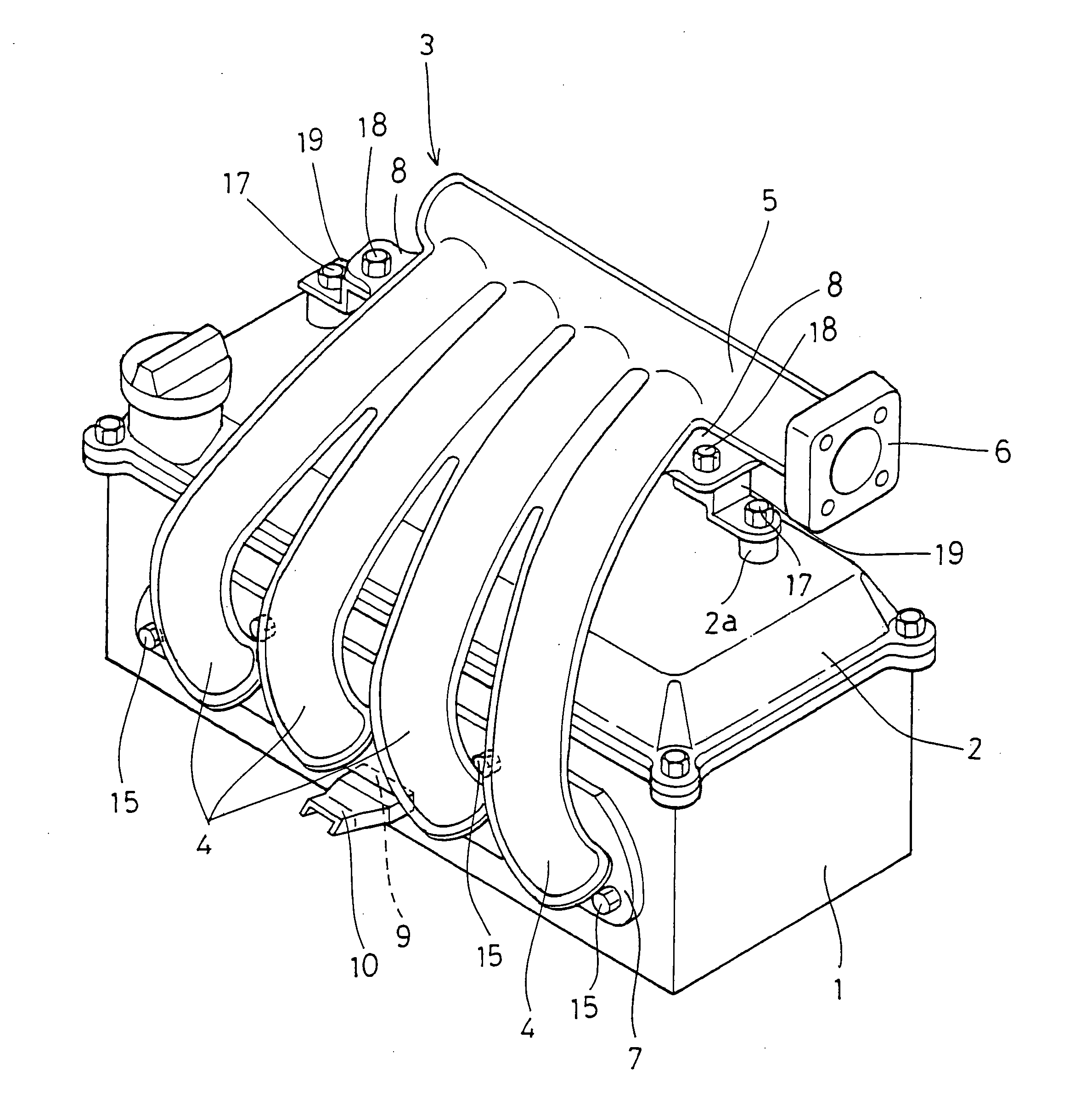 Installation structureof in take manifold