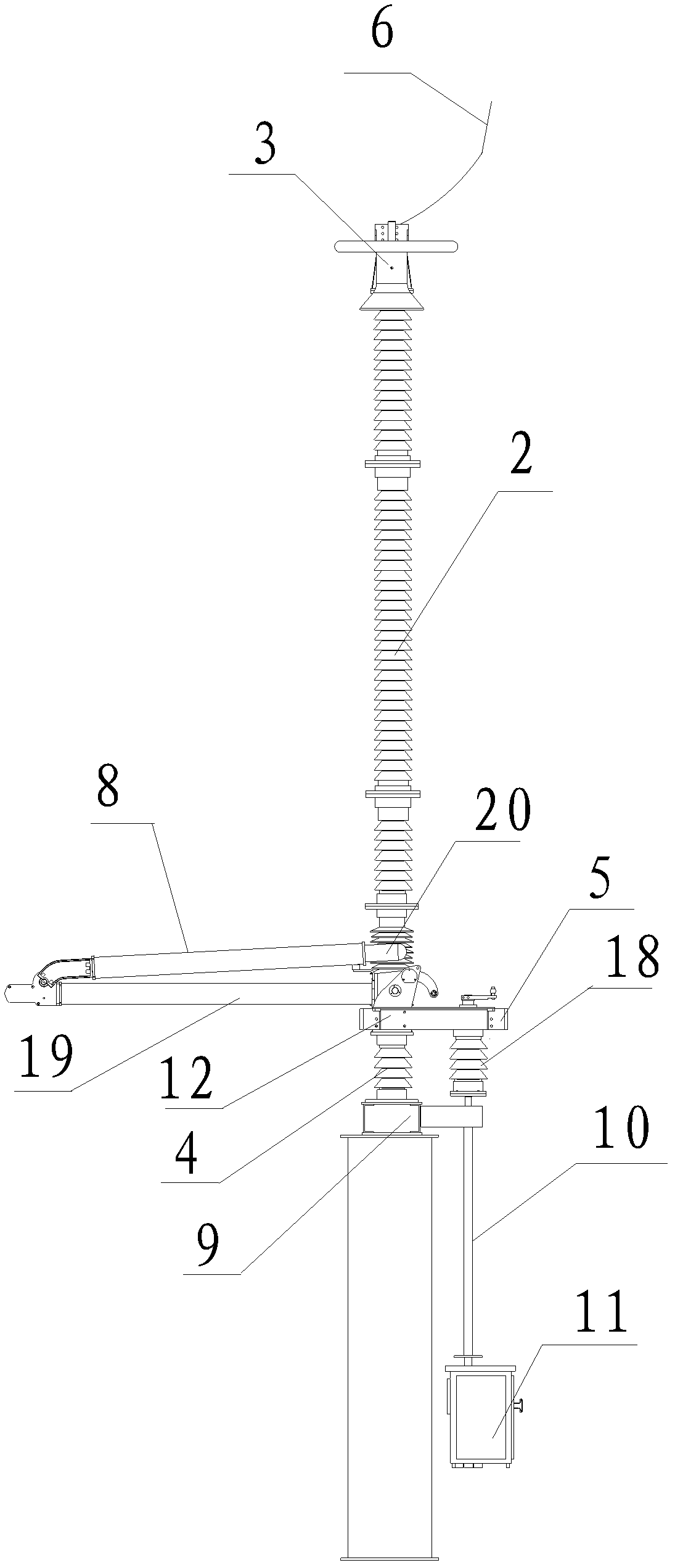 Direct-current ice-melting isolating switch