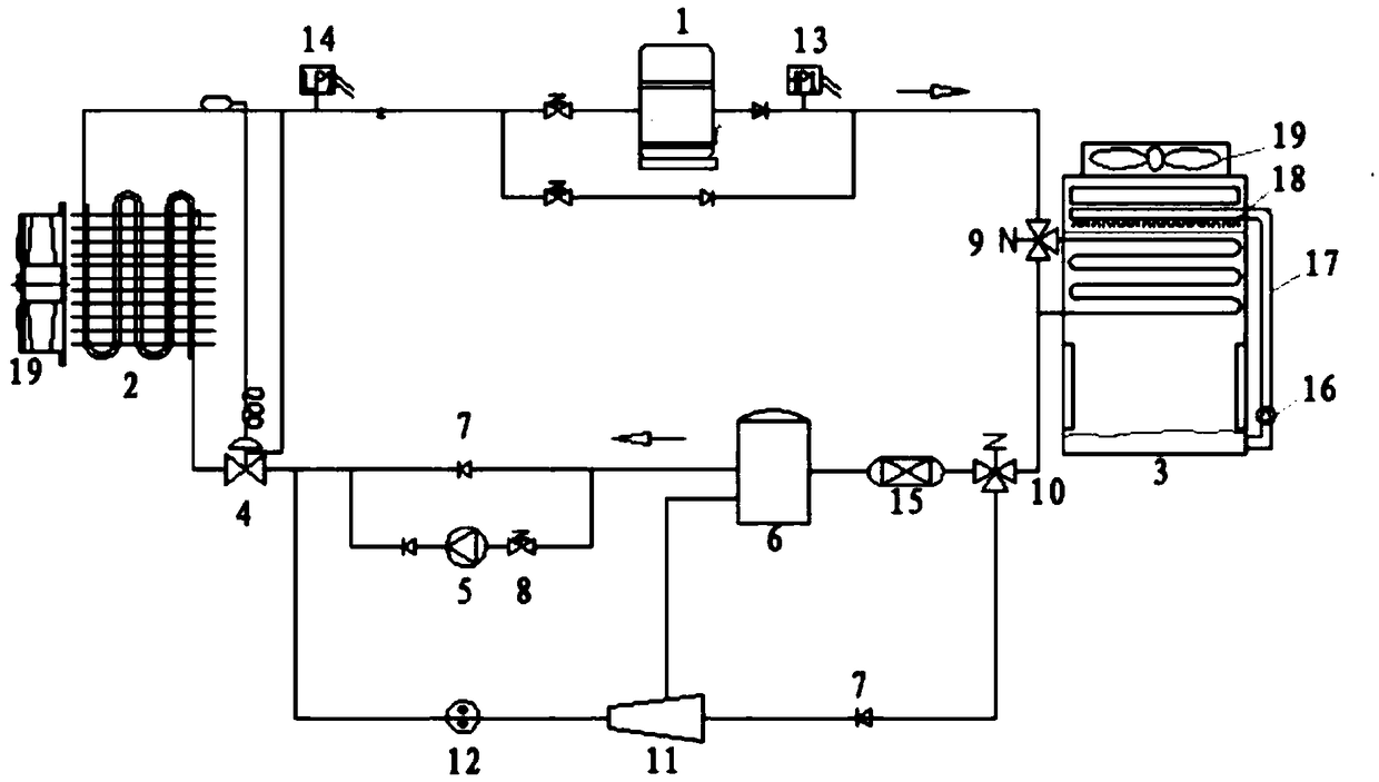 Natural cold source energy-saving refrigerating system