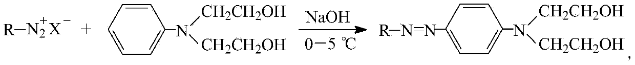 Azo dibasic alcohol in symmetrical structure and preparation method thereof