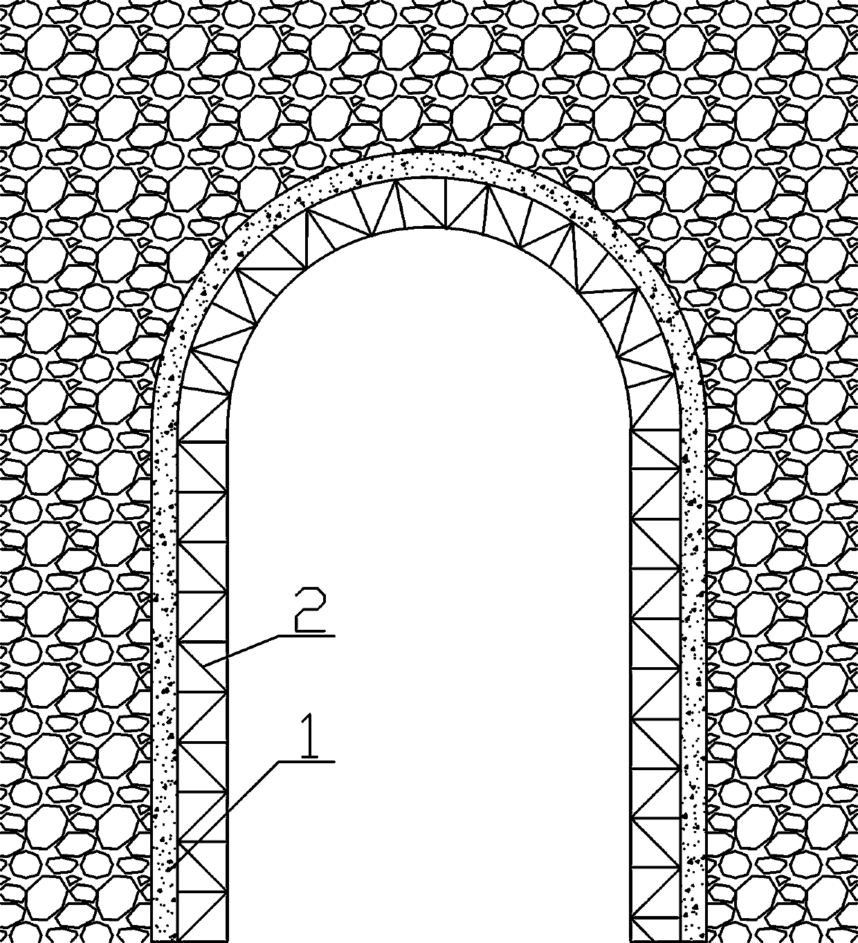 A grid lining structure for tunnels and its installation method