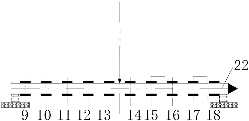 Test device for researching influence of interval between enlarged ends on bearing capacity of base-enlarged uplift pile