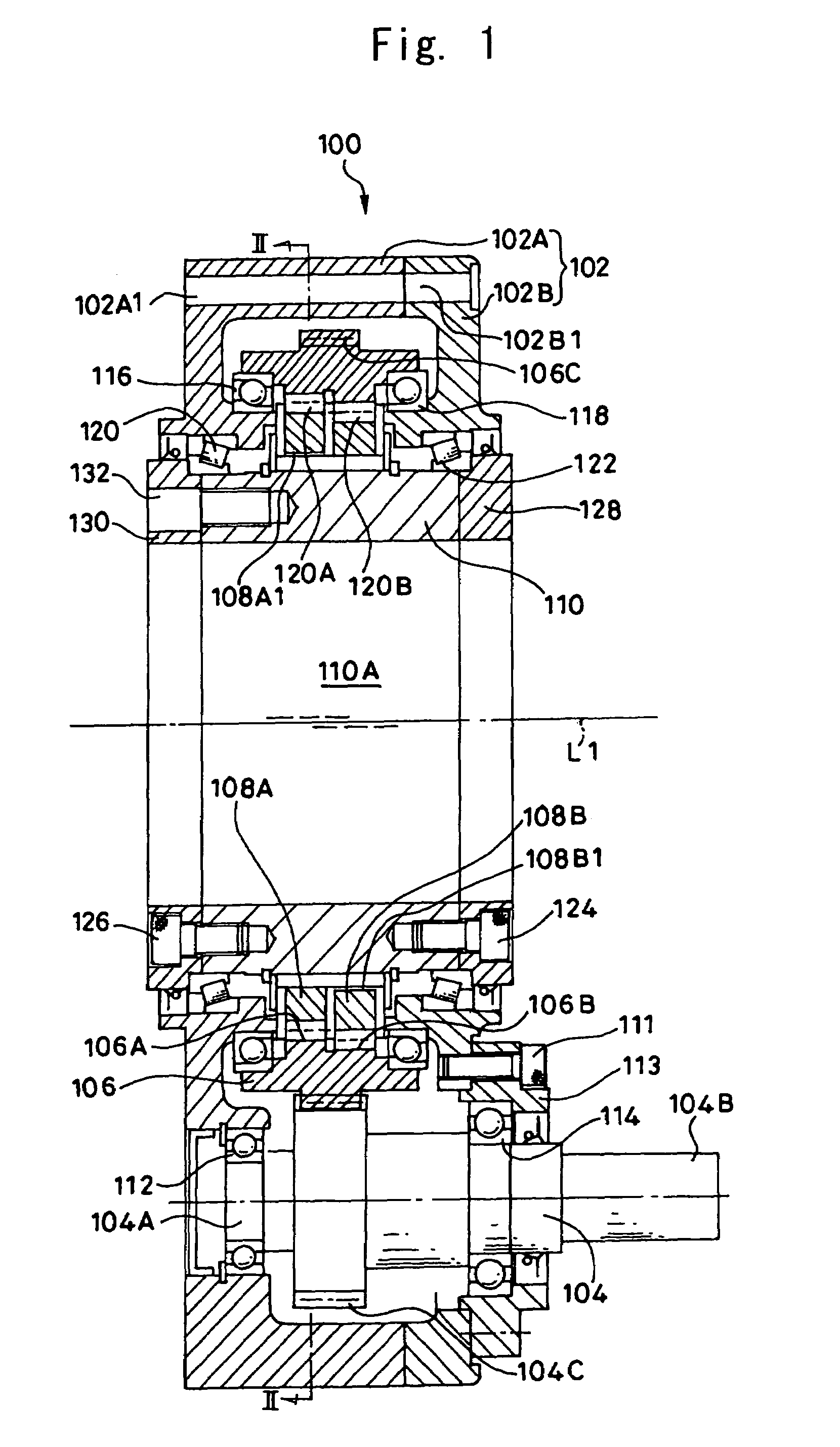 Internal teeth oscillating inner gearing planetary gear system