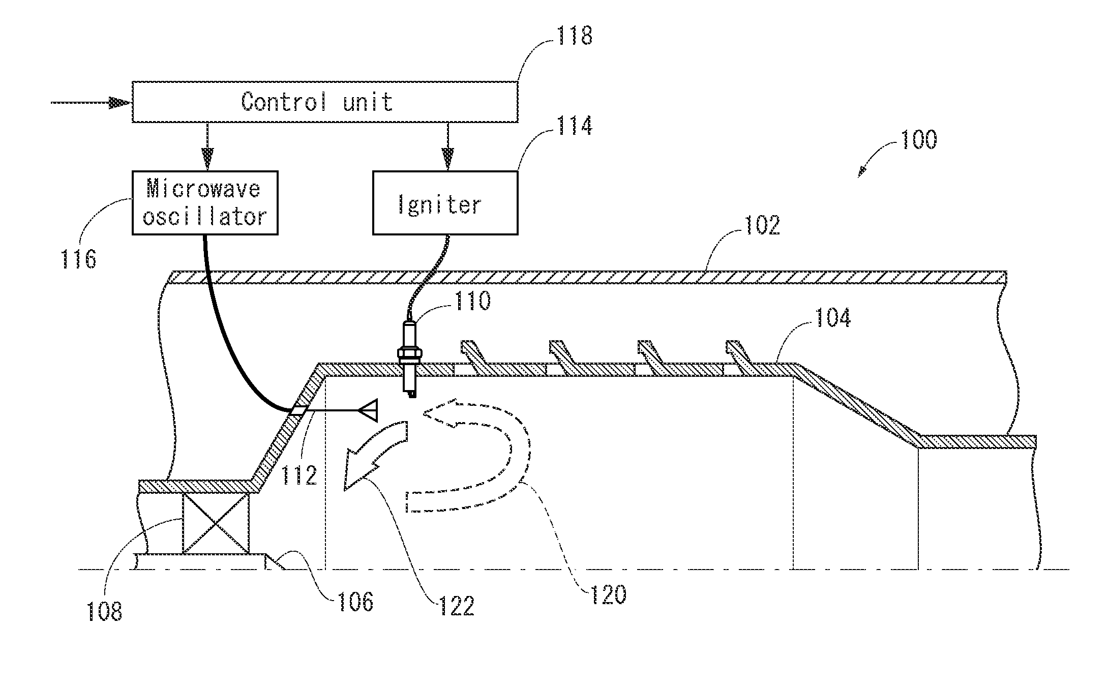 Ignition/ chemical reaction promotion/ flame holding device, speed-type internal combustion engine, and furnace