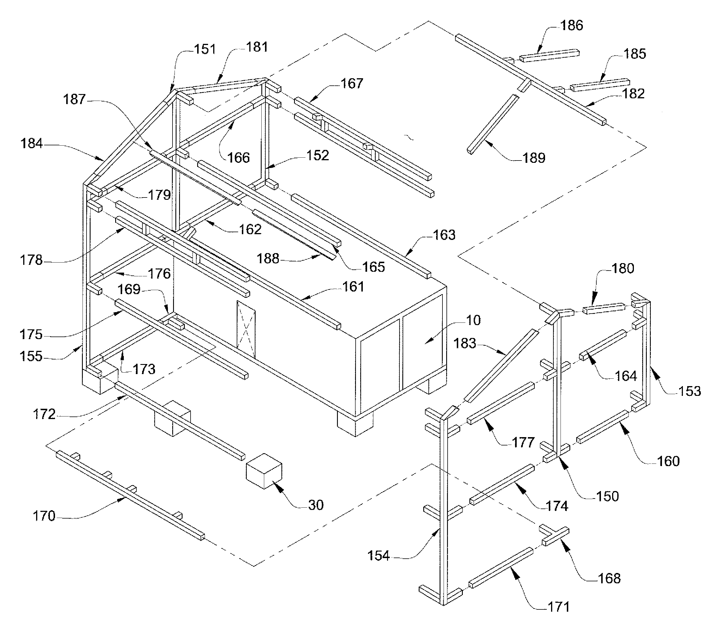 Transportable, modular, self contained shipping container building