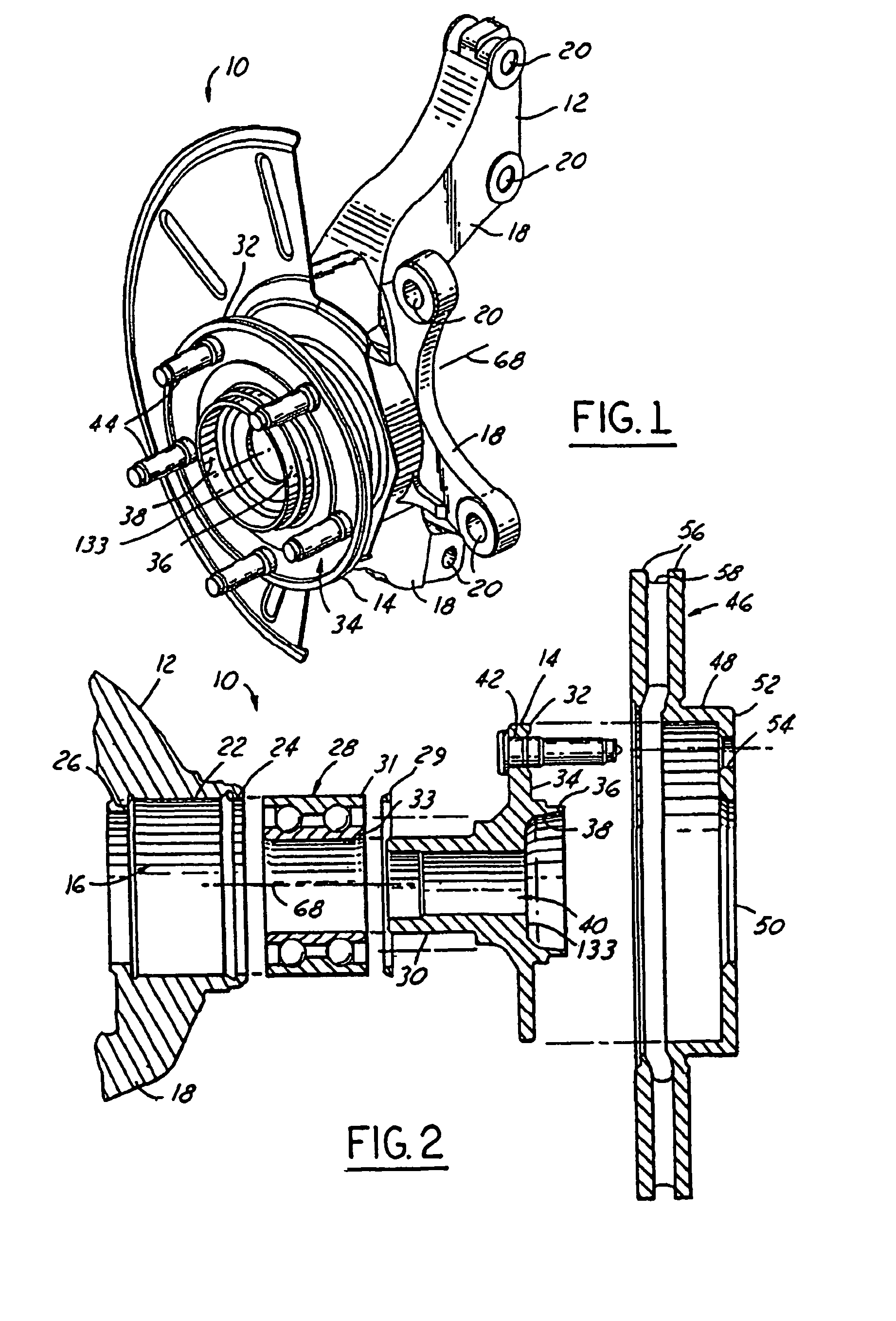 Knuckle hub assembly and method for making same