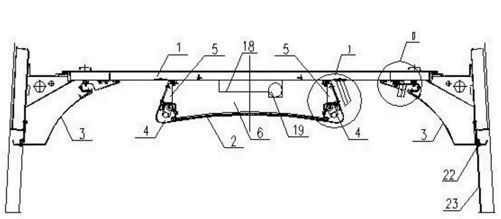 Middle roof modular structure in railway vehicle and railway vehicle