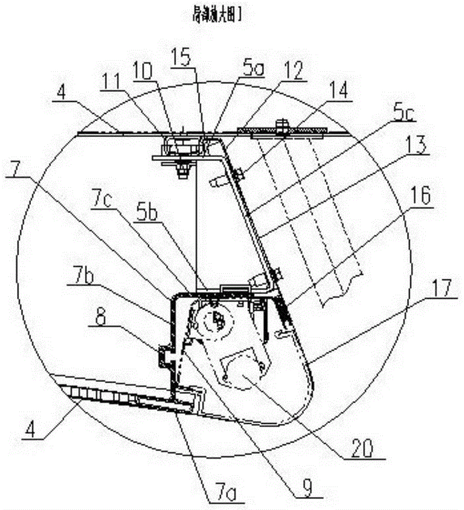 Middle roof modular structure in railway vehicle and railway vehicle