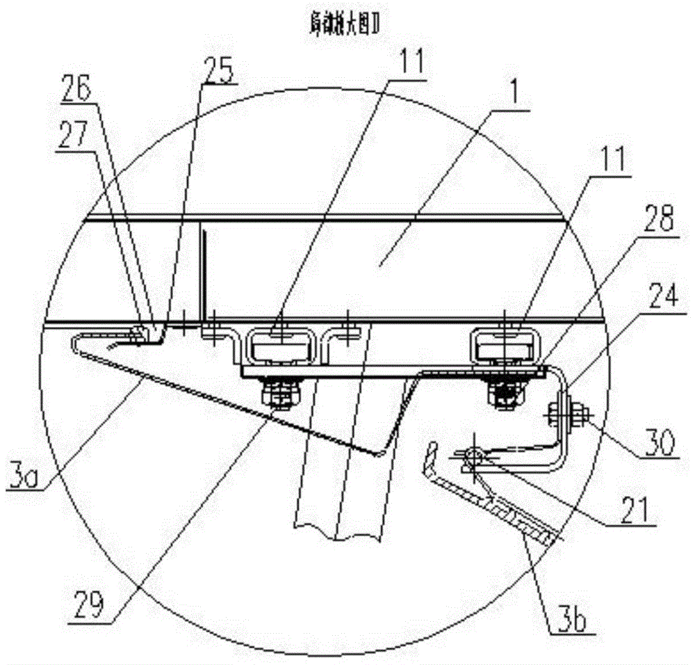 Middle roof modular structure in railway vehicle and railway vehicle