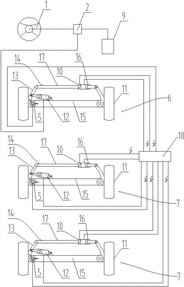 Electro-hydraulic steering control system for heavy-duty truck