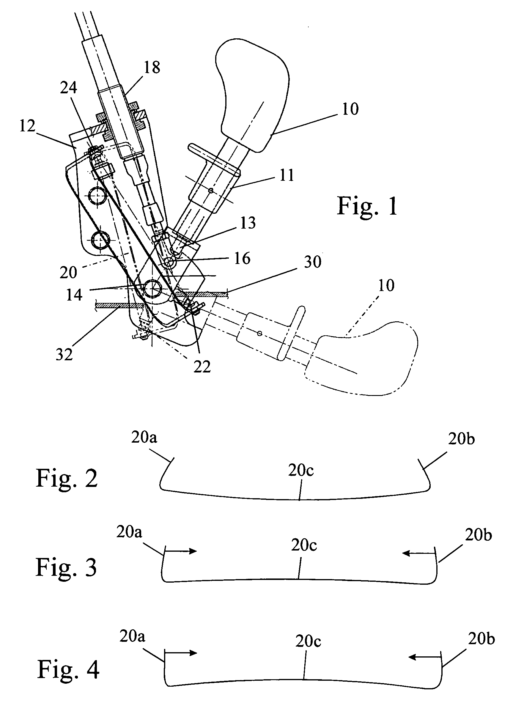 Toggle action lever