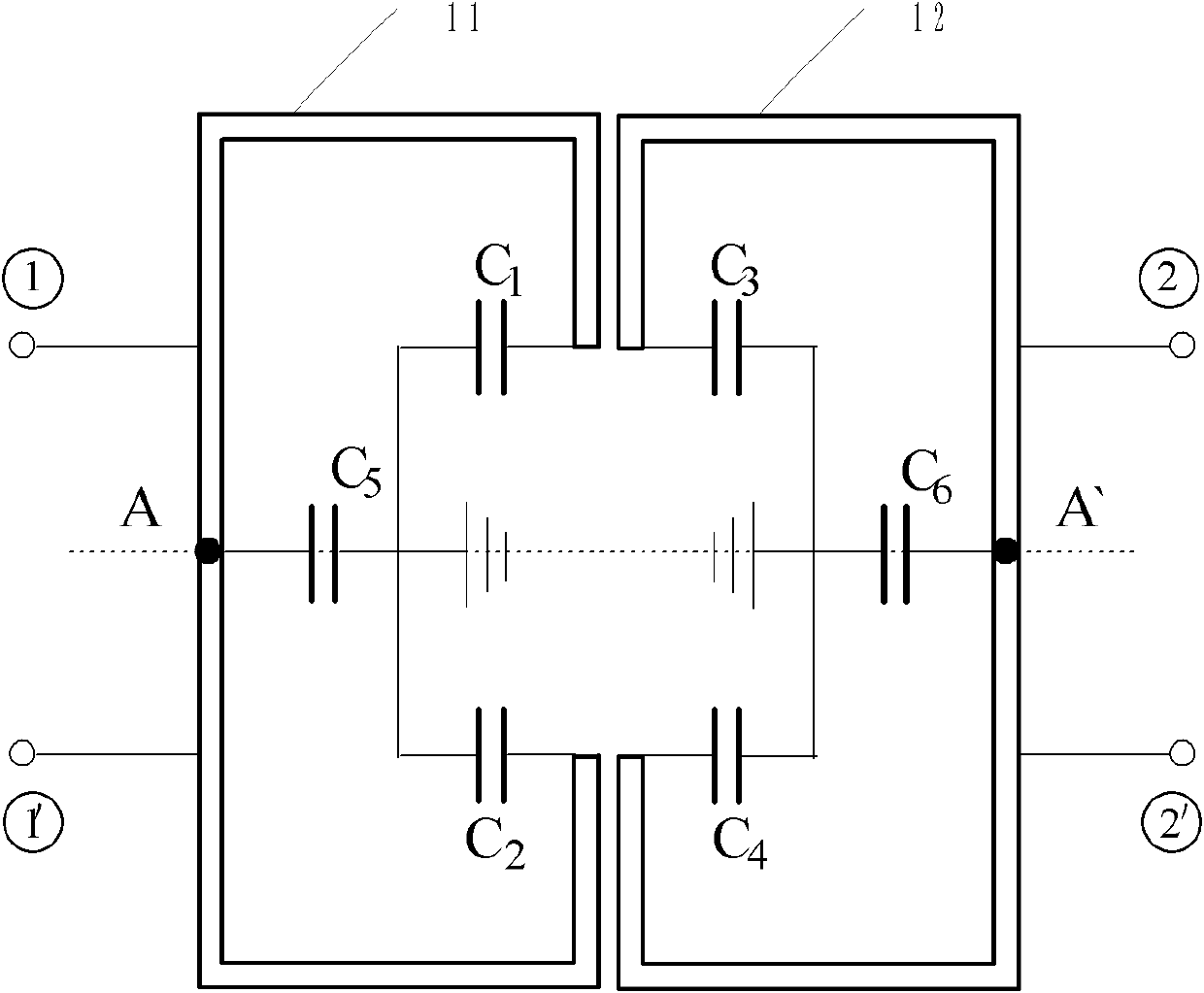 Microwave balanced variable filter