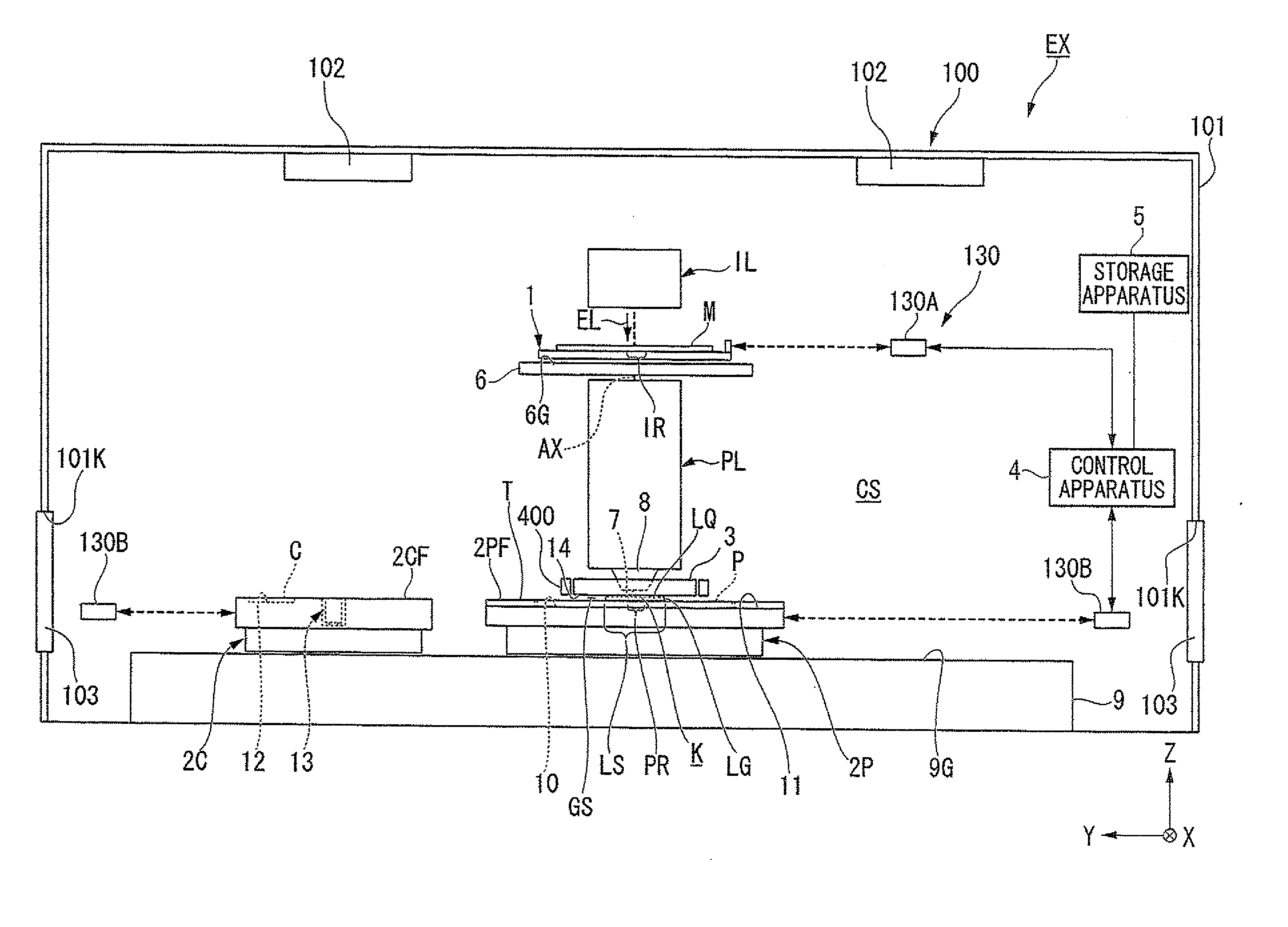 Cleaning method, immersion exposure apparatus, device fabricating method, program, and storage medium