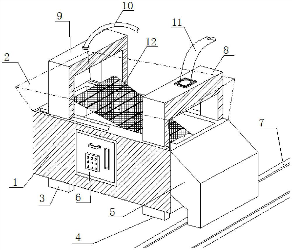 A raw material mixing device for bio-organic fertilizer production