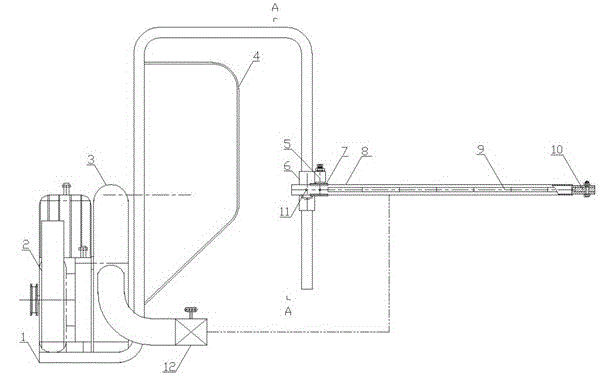 Collision pneumatic type hybrid rice seed producing and pollinating machine and method thereof