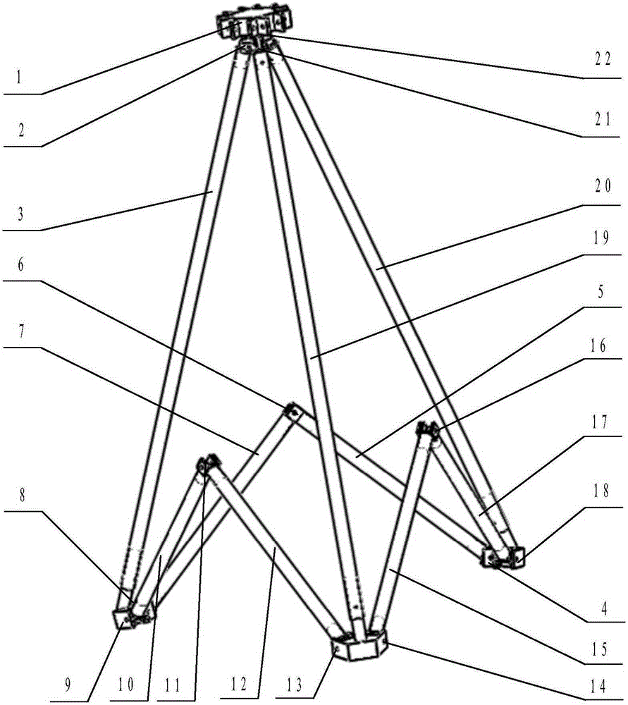 3R-3RSR single-degree-of-freedom tetrahedron expandable unit