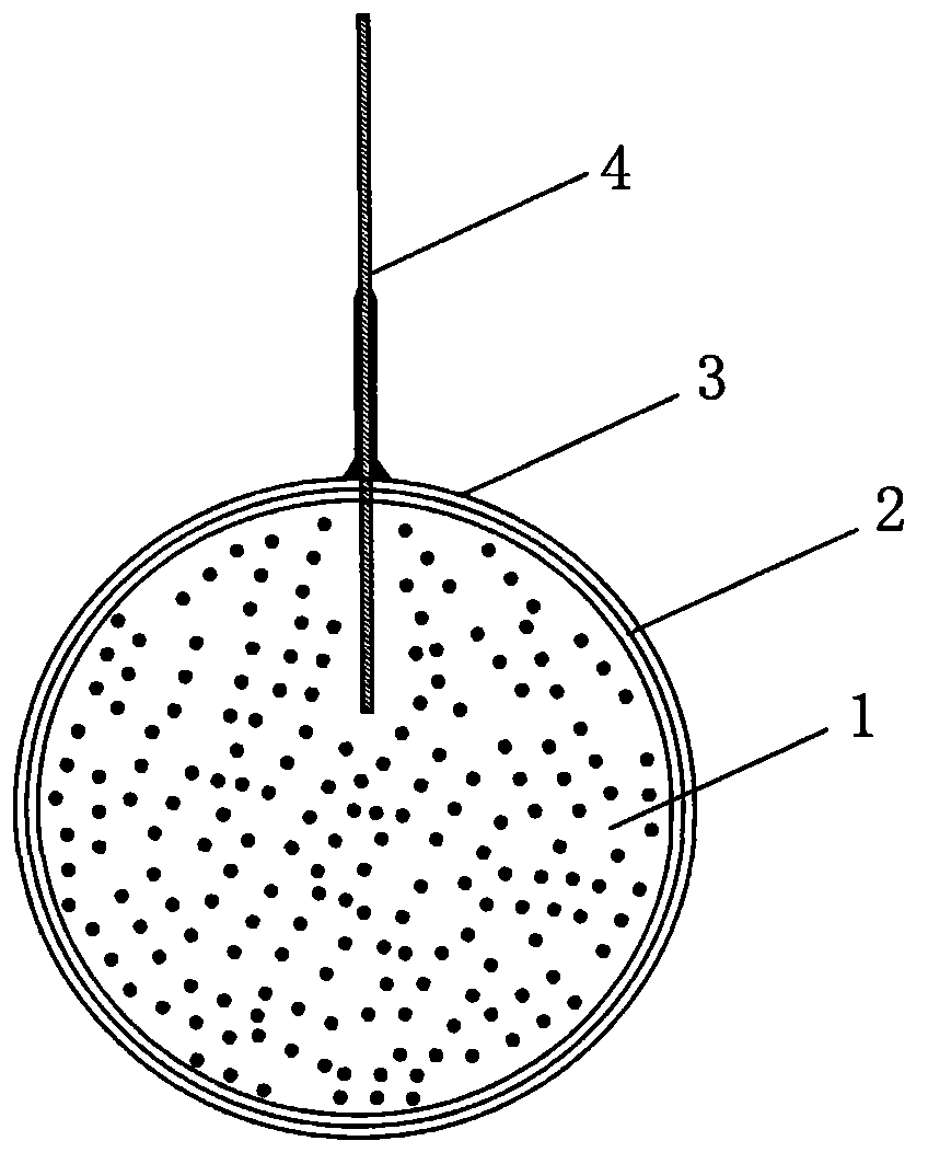 Grape-shaped slight-smoke and environment-friendly firecracker