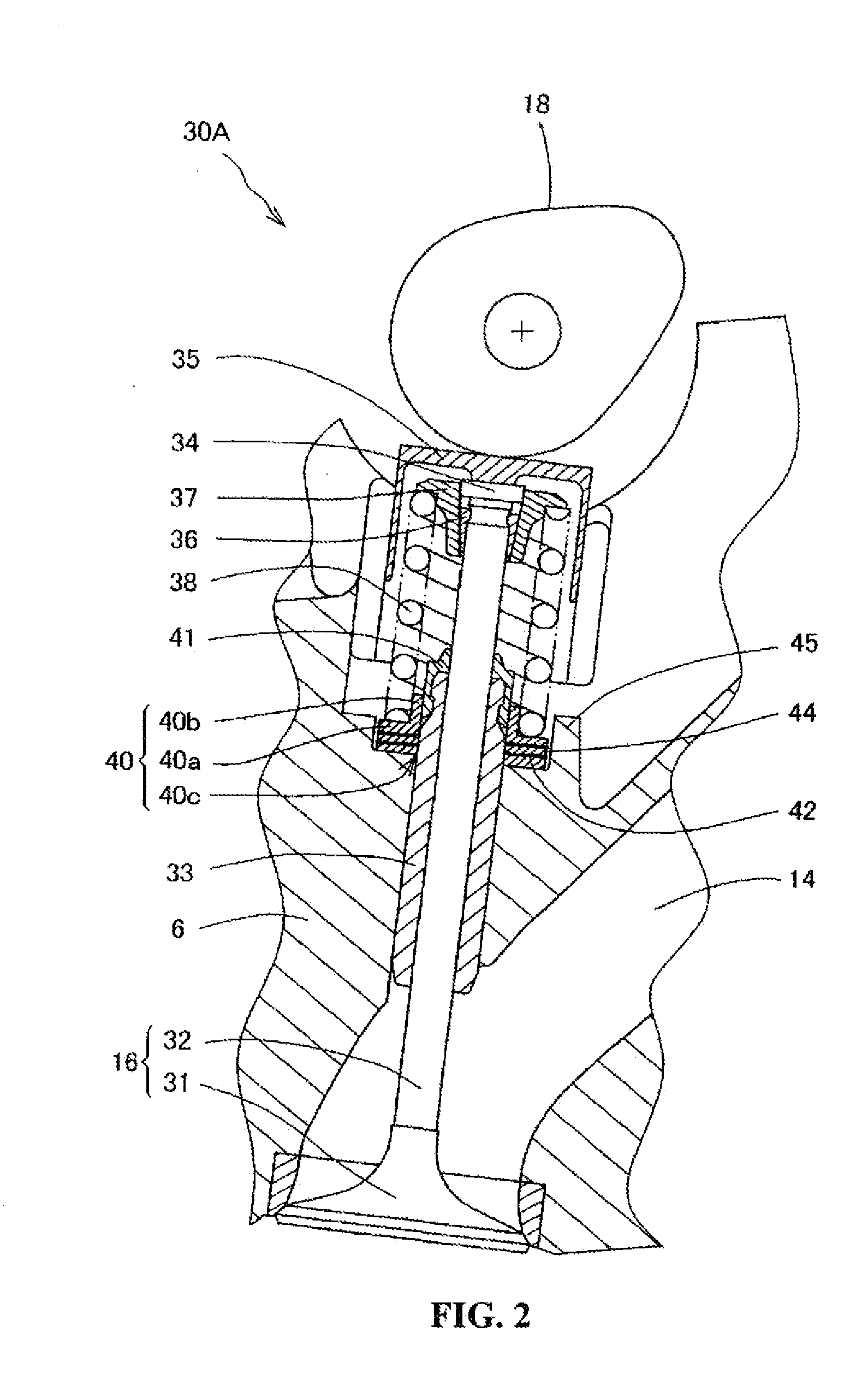 Valve train of internal combustion engine