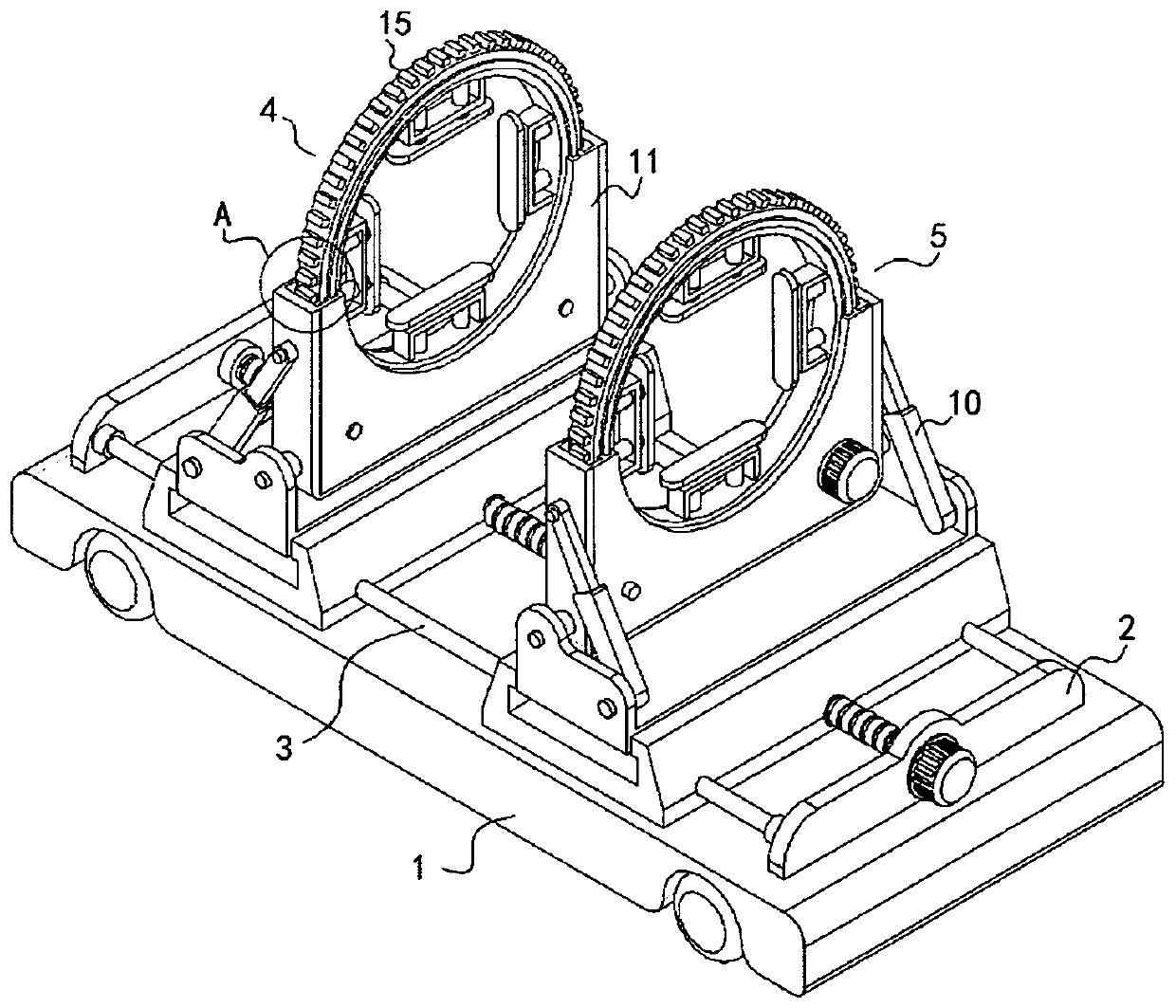 Steel member turning-over and position changing device