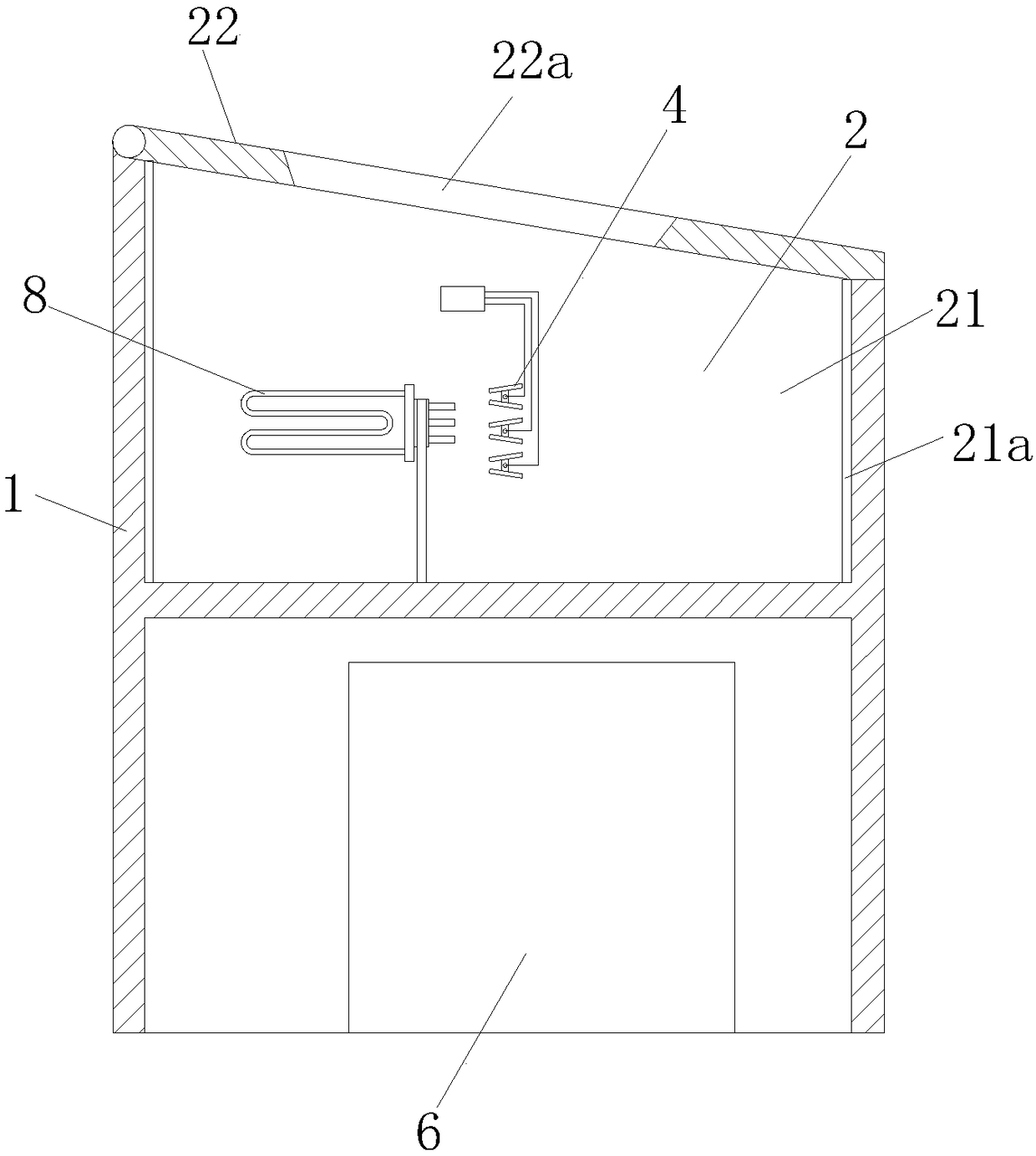 Experimental test device for dry burning and melting of heating tube